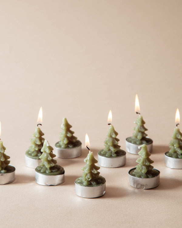 Evergreen Tree Tealights (Set of 9) - Lone Fox