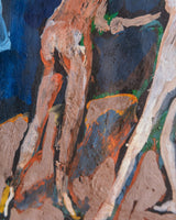 Expressionist Dancing Figures Oil Painting, 1960's - Lone Fox