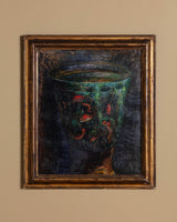 Expressionist Fish in a Bowl Oil Painting, Europe, 1970's - Lone Fox