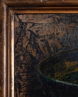 Expressionist Fish in a Bowl Oil Painting, Europe, 1970's - Lone Fox