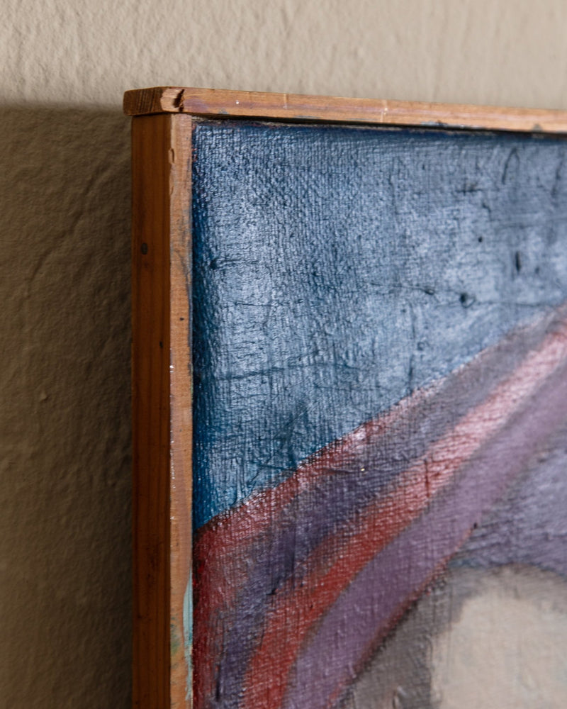 Expressionist Male Portait Oil Painting, Denmark, 1950's - Lone Fox