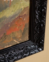 Expressionist Red Tree Oil Painting in Lacquered Frame, Spain, 1980s - Lone Fox