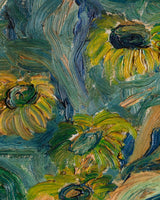Expressionist Yellow Sunflowers Impasto Oil Painting, Italy, 1940s - Lone Fox