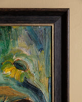 Expressionist Yellow Sunflowers Impasto Oil Painting, Italy, 1940s - Lone Fox