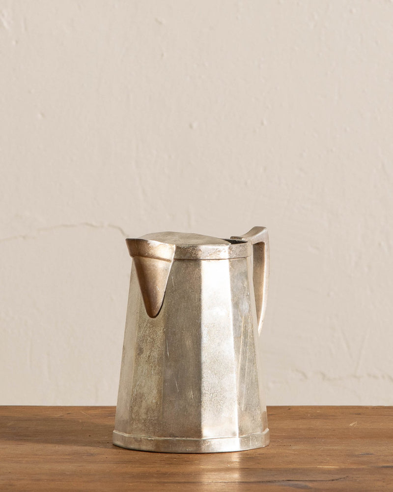 Faceted Patinated Pewter Pitcher - Lone Fox