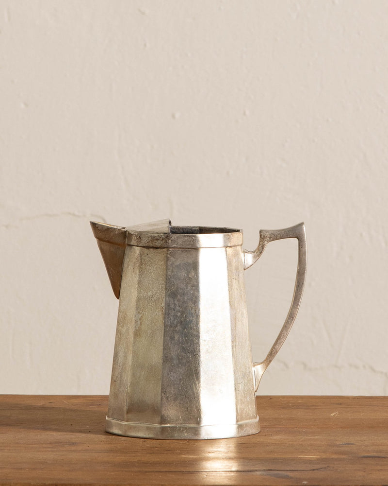 Faceted Patinated Pewter Pitcher - Lone Fox