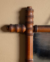 Faux Bamboo Cross-Corner Mirror, France, 19th Century - Lone Fox