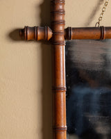 Faux Bamboo Cross-Corner Mirror, France, 19th Century - Lone Fox