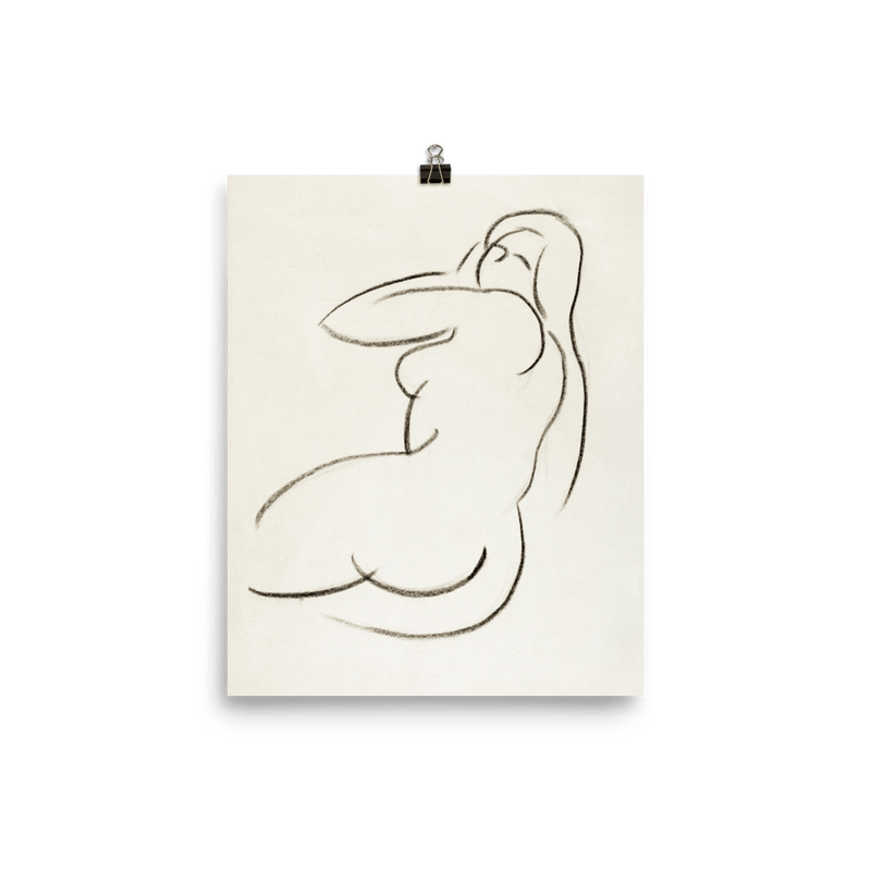 "Female Form in Pencil" Art Print - Lone Fox