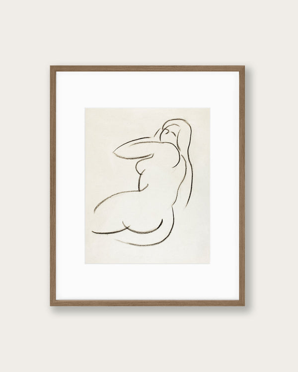 "Female Form in Pencil" Art Print - Lone Fox