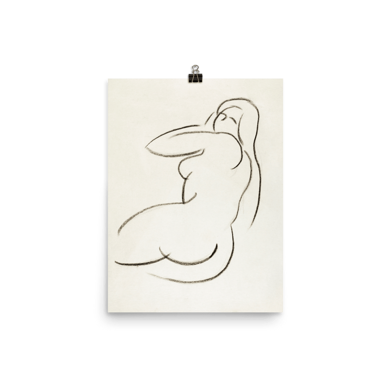 "Female Form in Pencil" Art Print - Lone Fox