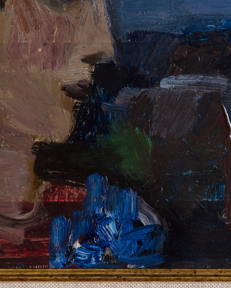 Female Portait Oil Painting by Geta, Ukraine, 1980's - Lone Fox