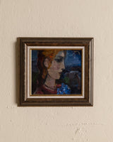 Female Portait Oil Painting by Geta, Ukraine, 1980's - Lone Fox