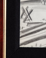 Figurative “Village Life” Horse Sketch by Alfred Hagel, Austria, 1920s - Lone Fox