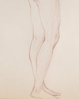 Figurative Woman in Profile Pencil Sketch, France, 1930s - Lone Fox