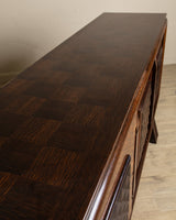 Figured Oak Lacquered Sideboard Manner of Charles Dudouyt, France, 1940's - Lone Fox