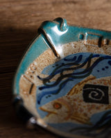 Fish Motif Studio Pottery Trinket Dish, American, 1970's - Lone Fox