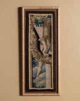 Flemish Bird Tapestry Fragment in Carved Oak Bamboo Frame, Flemish, 18th Century - Lone Fox