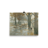 "Flock of Sheep on a Rainy Day" Art Print - Lone Fox