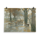 "Flock of Sheep on a Rainy Day" Art Print - Lone Fox