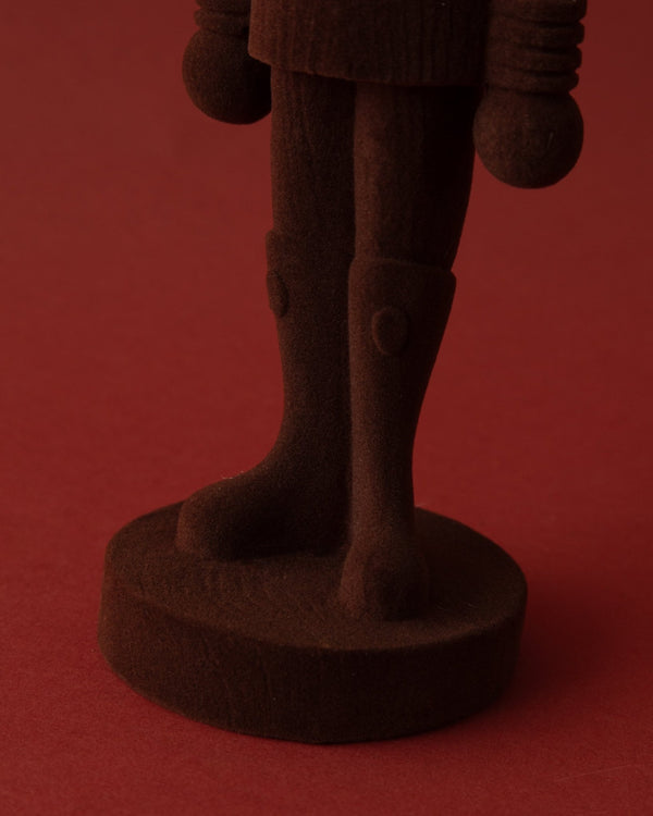 Flocked Chocolate Soldier Statue - Lone Fox