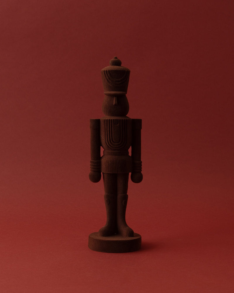 Flocked Chocolate Soldier Statue - Lone Fox