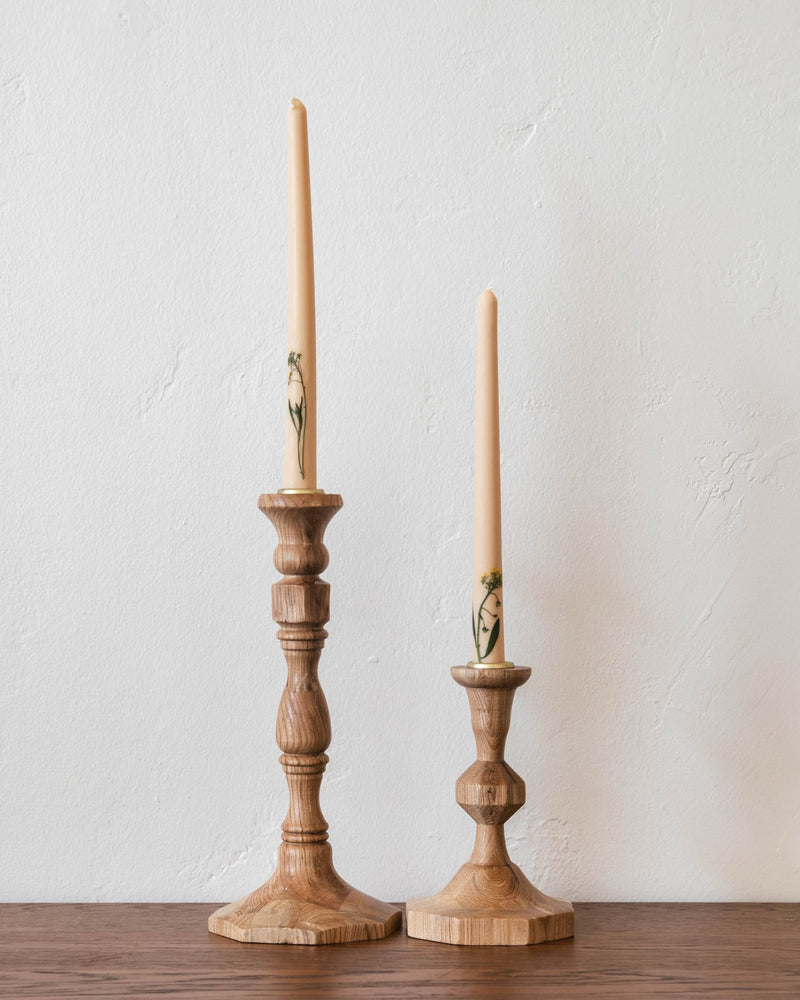 Floral Inlaid Tapered Candles (Set of 3) - Lone Fox