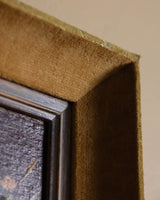 Floral Still Life in Mustard Velvet Frame, 1950's, Signed - Lone Fox