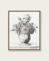"Flowers in a Vase by Pencil" Art Print - Lone Fox