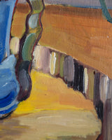 Flowers & Toy Horse Still Life Oil Painting, Sweden, 1950's - Lone Fox