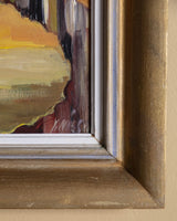 Flowers & Toy Horse Still Life Oil Painting, Sweden, 1950's - Lone Fox