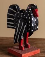 Folk Art Carved Bird Sculpture, Signed J. Corin, USA, 1993 - Lone Fox