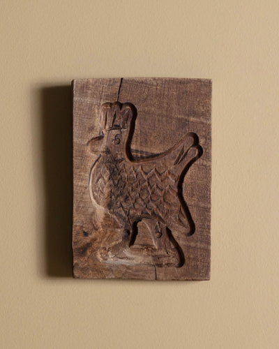 Folk Art Carved Wooden Chicken Wall Plaque, Early 20th Century - Lone Fox