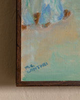 Folk Art Studio Class Oil Painting, Signed, 1970's - Lone Fox