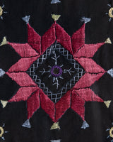 Folk Embroidered Textile in Carved Frame, American, Mid 20th Century - Lone Fox