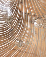 Footed Fluted Glass Shell Bowl, European, Mid-20th Century - Lone Fox
