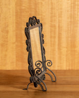 Footed Iron Swirled Vanity Mirror, 1960's - Lone Fox
