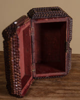 Footed Tramp Art Box w/ Gold Paint, United States, 19th Century - Lone Fox
