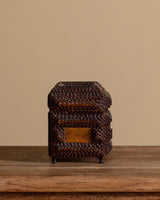 Footed Tramp Art Box w/ Gold Paint, United States, 19th Century - Lone Fox