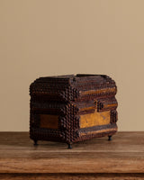 Footed Tramp Art Box w/ Gold Paint, United States, 19th Century - Lone Fox