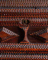 Footed Tramp Art Box with Removable Compartments, American, 19th Century - Lone Fox