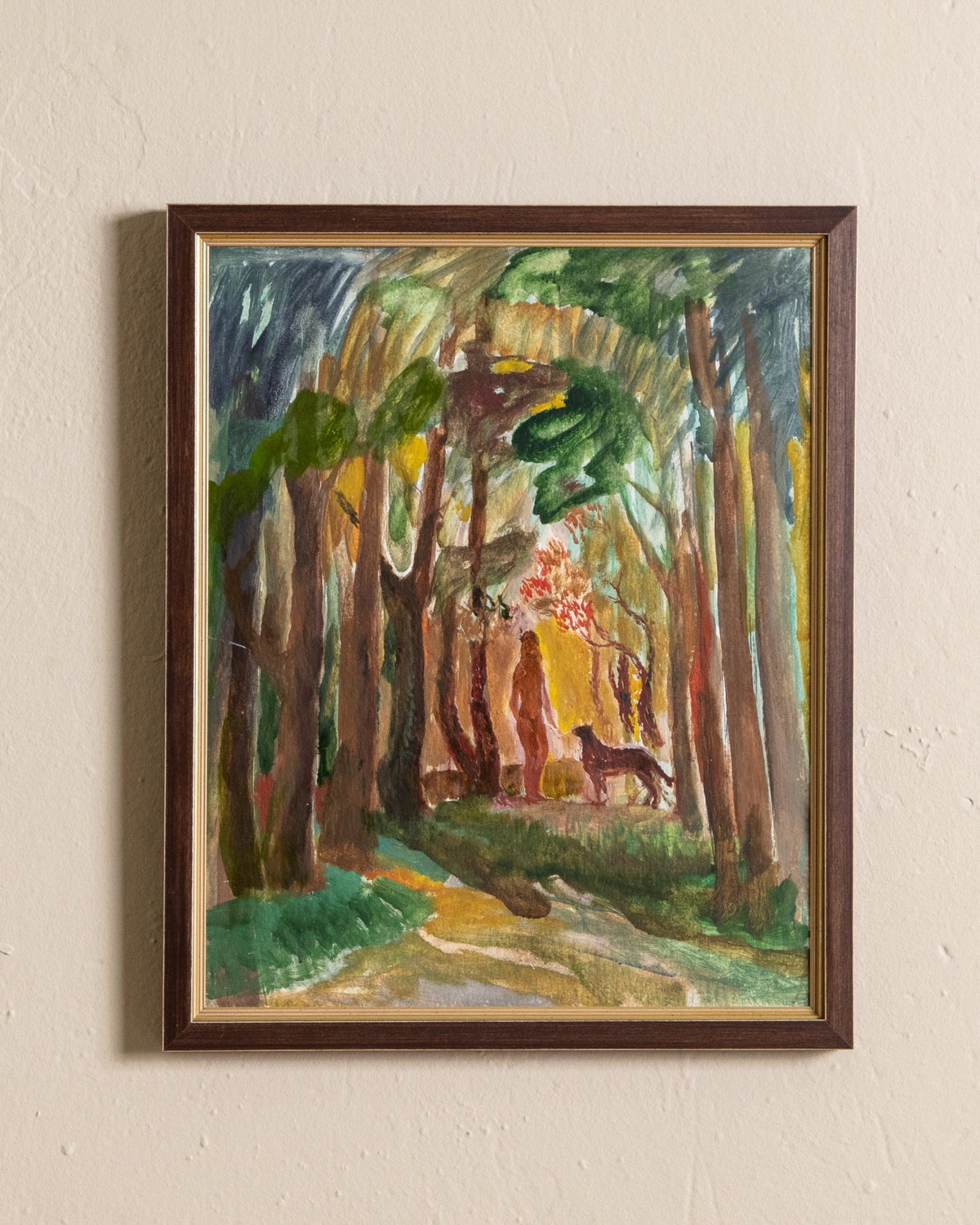 タイムセール　アンティーク　VANDEVOORDE Paris 絵画　油絵　レア Van Lod Watercolor Painting Paris Art Wall Late 20th Century