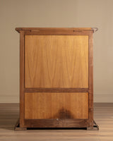 Four Door Brualist Oak Cabinet w/ Stacked Panels, France, 1960's - Lone Fox
