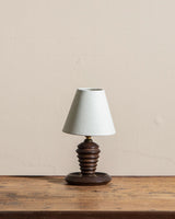 French Art Deco Petite Wood Lamp by Charles Dudouyt, 1940's - Lone Fox