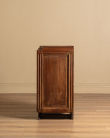 French Carved Diamond Oak Cabinet Manner of Charles Dudouyt, 1940s - Lone Fox