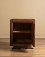 French Carved Diamond Oak Cabinet Manner of Charles Dudouyt, 1940s - Lone Fox