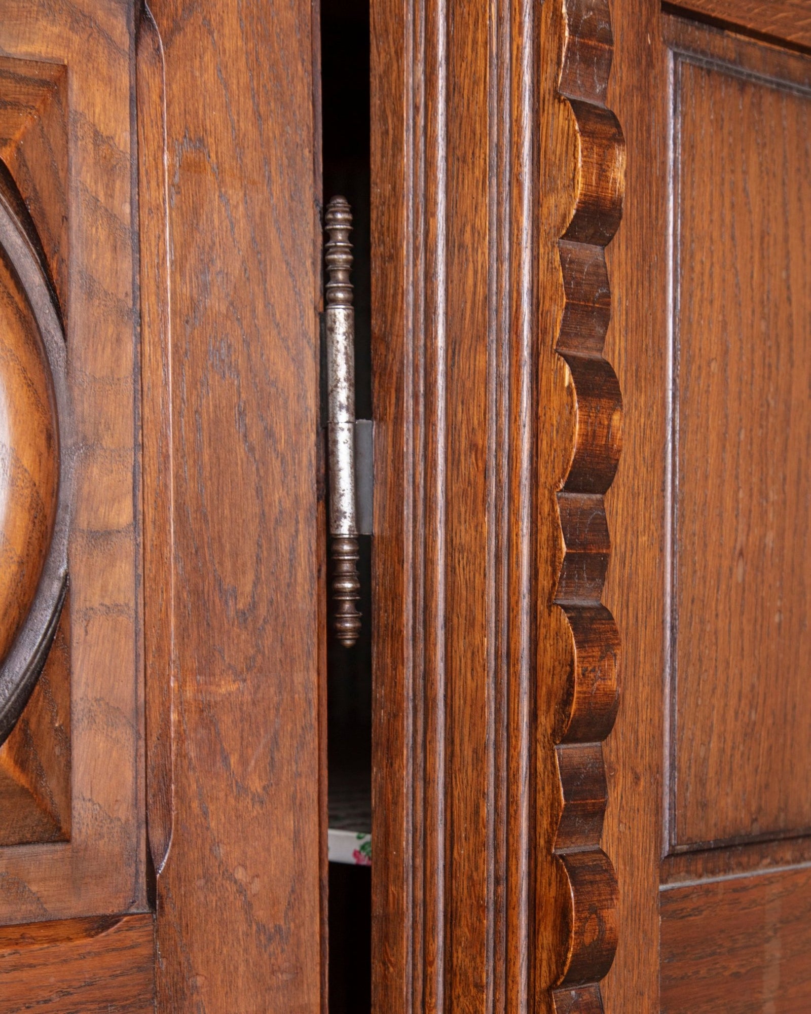 Dessiner l’Antique French Carved Oak Two Door Armoire by Charles Dudouyt, 1940's