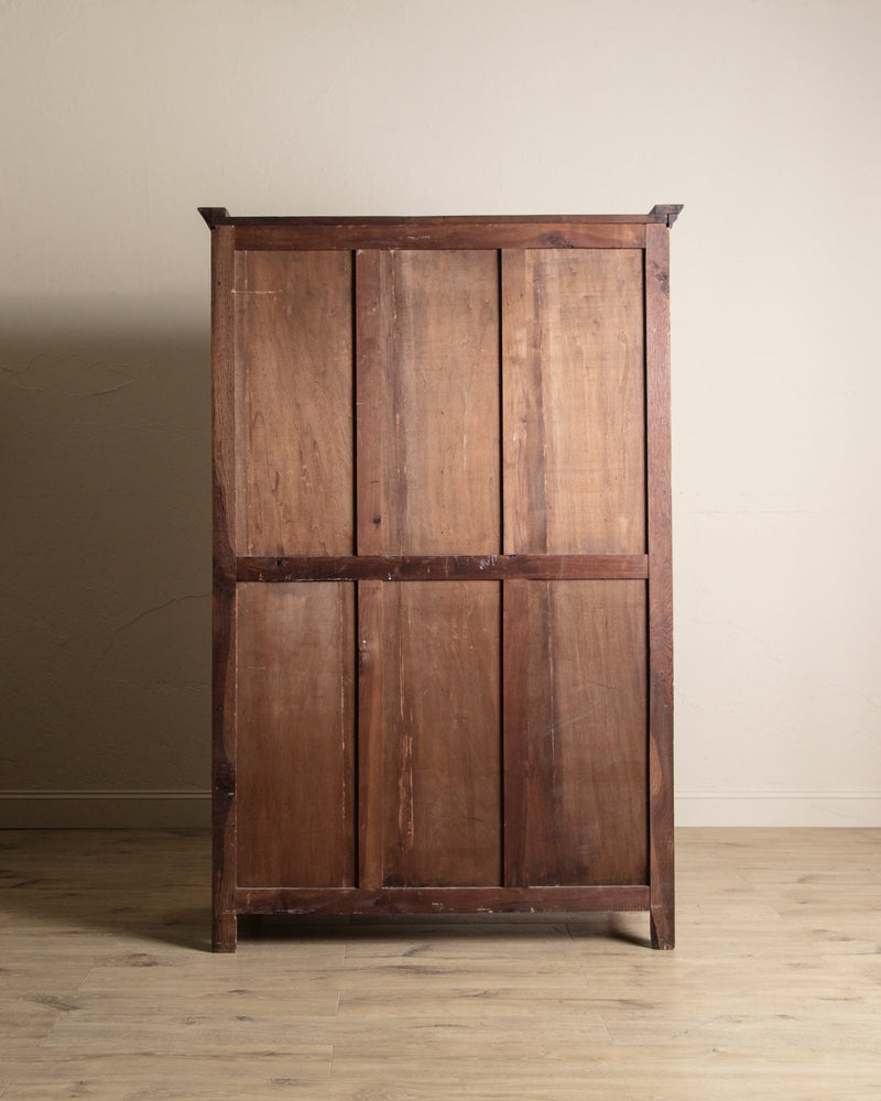 French Carved Oak Two Door Armoire by Charles Dudouyt, 1940's - Lone Fox