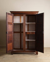 French Carved Oak Two Door Armoire by Charles Dudouyt, 1940's - Lone Fox