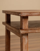 French Cerused Wood Tiered Writing Desk, 1950's - Lone Fox